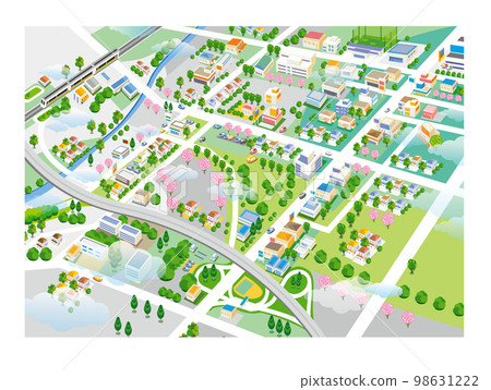 美麗的城市景觀和生活風景。創造一個人們可以明亮生活,自然與住房融為一體的城市。 美麗的城市景觀和生活風景。創造一個人們可以明亮生活,自然與住房融為一體的城市。 98631222