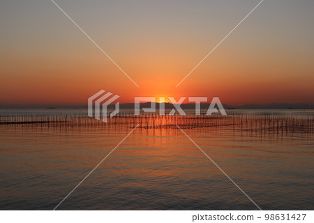 Sea, sea fishing, dusk, sunset, coast, fishing boat, fishing, sunset, sky, scenery, evening 98631427