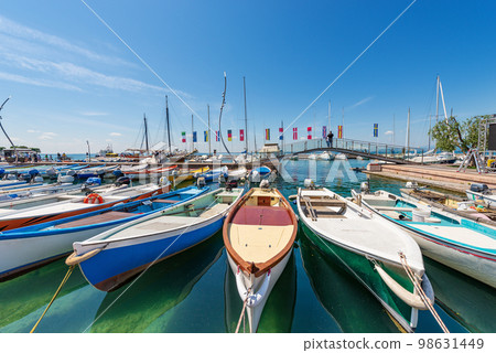 Small Port of Bardolino Village on Lake Garda - Lago di Garda Veneto Italy 98631449