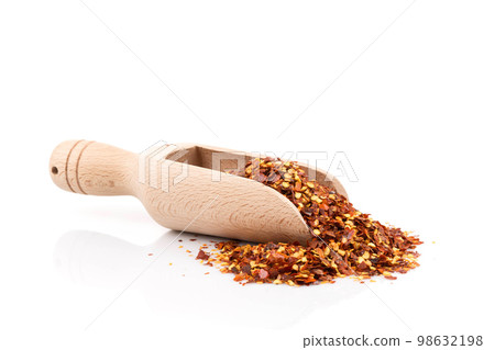 Pile of a crushed red pepper Pile of a crushed red pepper 98632198