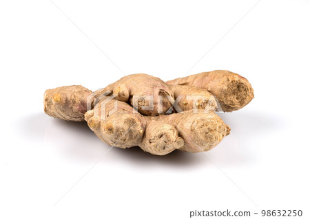 fresh ginger on white background 98632250