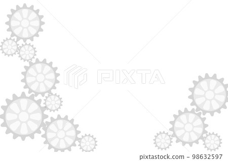Gear illustration background material (gray) 98632597