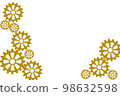 齒輪插畫背景素材（金色） 98632598