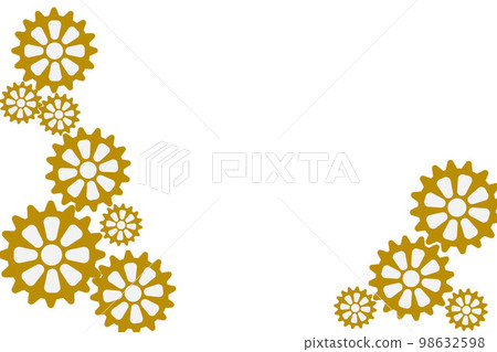 Gear illustration background material (gold) Gear illustration background material (gold) 98632598