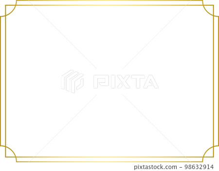 閃亮的金色簡單框架 98632914