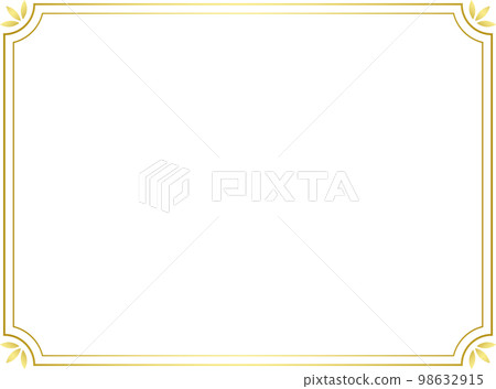 閃亮的金色簡單框架 98632915