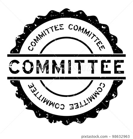 Grunge black committee word round rubber seal stamp on white background Grunge black committee word round rubber seal stamp on white background 98632963