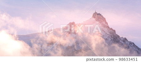 Aiguille du Midi mountain top, France banner Aiguille du Midi mountain top, France banner 98633451