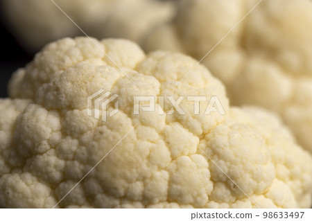 Cauliflower close up during cooking, fresh raw cauliflower Cauliflower close up during cooking, fresh raw cauliflower 98633497