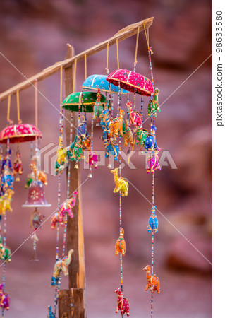 Traditional Bedouin wind chime, Petra, Jordan Traditional Bedouin wind chime, Petra, Jordan 98633580