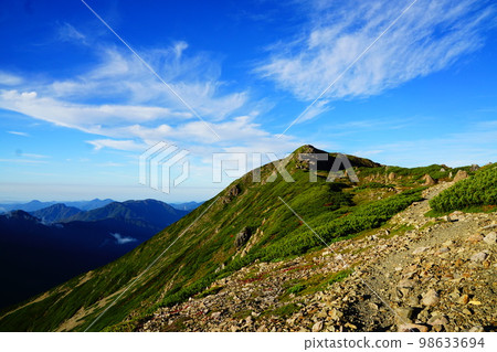 Southern Alps View of Mt. Hijiri from Mt. Okuhijiri in the morning Southern Alps View of Mt. Hijiri from Mt. Okuhijiri in the morning 98633694