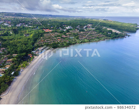 Aerial view of Jimbaran beach 98634072