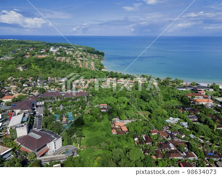 Aerial view of Jimbaran beach Aerial view of Jimbaran beach 98634073