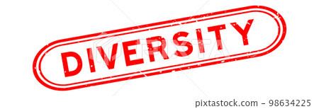 Grunge red diversity word rubber seal stamp on white background Grunge red diversity word rubber seal stamp on white background 98634225