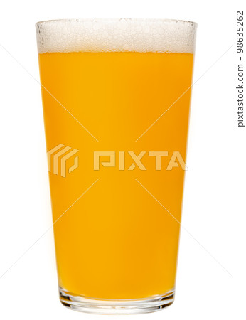 NEIPA ale in shaker pint glass isolated on white 98635262