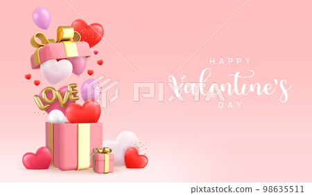 3d Valentine s day design. 3d Valentine s day design. 98635511