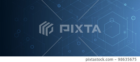 Quantum processing. Deep learning artificial intelligence. Future new technology  for business or science presentation 98635675