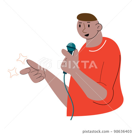 hobby character people singing vector illustration hobby character people singing vector illustration 98636403