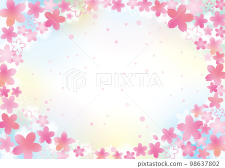 Cherry blossoms in full bloom Blue Cherry blossoms in full bloom Blue 98637802