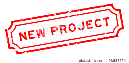 Grunge red new project word rubber seal stamp on white background Grunge red new project word rubber seal stamp on white background 98638354