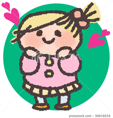 Kindergarten and heart 04 [girl] 98638838