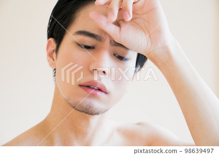 留鬍子男士美容藝術化妝脫髮脫髮整容煩惱綜合症 98639497