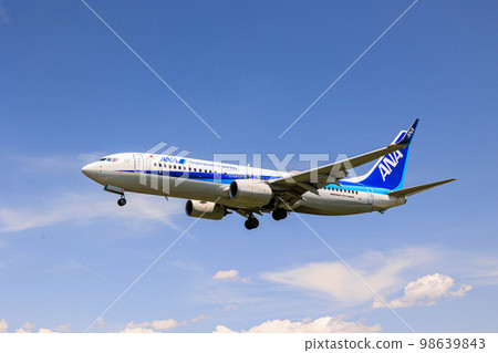 [大阪府] 伊丹機場 空中飛翔的飛機 98639843