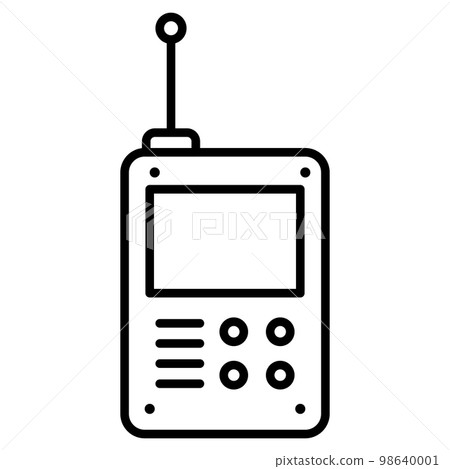 Gas detector icon line isolated on white background. Black flat thin icon on modern outline style. Linear symbol and editable stroke. Simple and pixel perfect stroke vector illustration 98640001