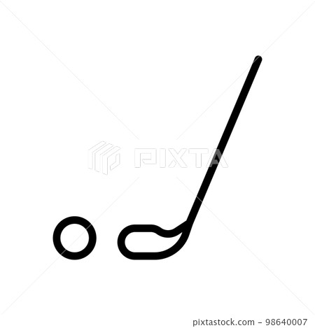 Playing golf icon line isolated on white background. Black flat thin icon on modern outline style. Linear symbol and editable stroke. Simple and pixel perfect stroke vector illustration Playing golf icon line isolated on white background. Black flat thin icon on modern outline style. Linear symbol and editable stroke. Simple and pixel perfect stroke vector illustration 98640007