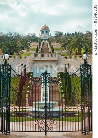 Bahai Gardens in Israel. The most beautiful garden in the world 98640239