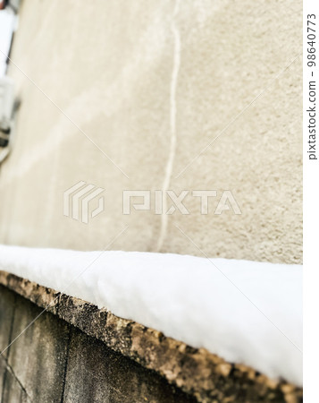 soft snow on the fence soft snow on the fence 98640773