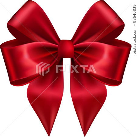 red silk ribbon, Stock image