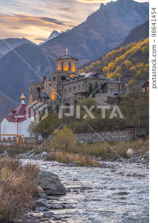 Fiagdon monastery in the mountains 98641454