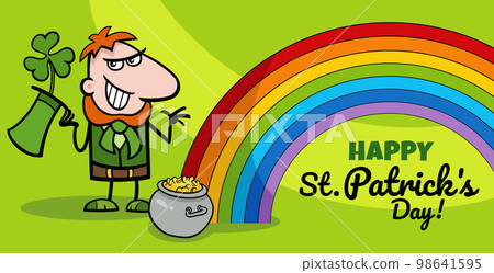 Saint Patrick Day design with cartoon Leprechaun character Saint Patrick Day design with cartoon Leprechaun character 98641595