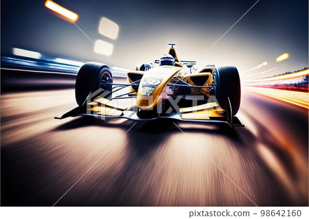 Sport car high speed motion. Generative AI 98642160