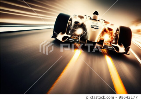 Sport car high speed motion. Generative AI Sport car high speed motion. Generative AI 98642177