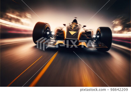 Sport car high speed motion. Generative AI 98642209