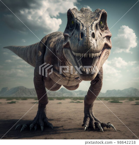 Tyrannosaurus rex dinosaur. Generative AI 98642218