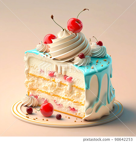 Sweet creamy cake. Generative AI Sweet creamy cake. Generative AI 98642253