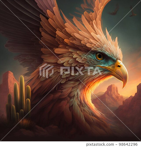 Phenix fire bird. Geenerative AI 98642296