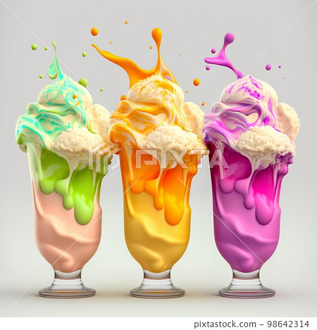 Ice cream creamy. Generative AI 98642314