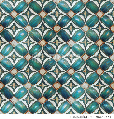 Blue seamless pattern tile material Blue seamless pattern tile material 98642564