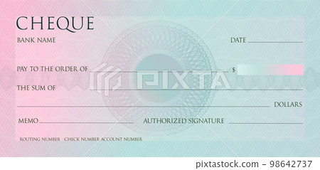 Check for Chequebook template. Lines pattern with watermark lines. Gradient background for ticket, Voucher, Gift certificate, Coupon, banknote, currency, bank note. Premium cheque vector design. Check for Chequebook template. Lines pattern with watermark lines. Gradient background for ticket, Voucher, Gift certificate, Coupon, banknote, currency, bank note. Premium cheque vector design. 98642737