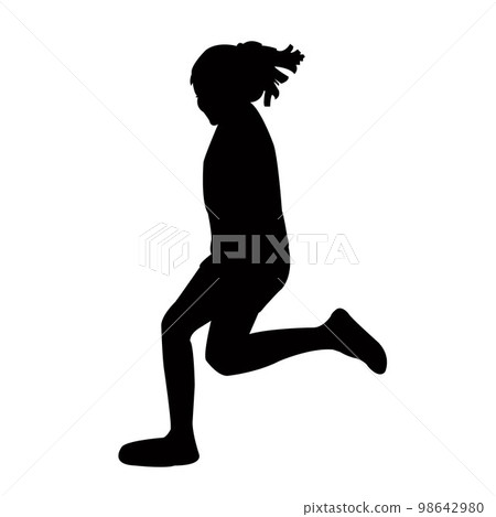 a girl body silhouette vector 98642980
