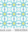 Tangled Lattice Pattern inspired by traditional arabic geometry 98643064