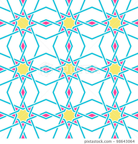 Tangled Lattice Pattern inspired by traditional arabic geometry Tangled Lattice Pattern inspired by traditional arabic geometry 98643064