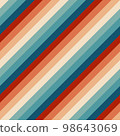Seamless rainbow stripes pattern. Retrowave 80s art retro rainbow vector illustration background 98643069