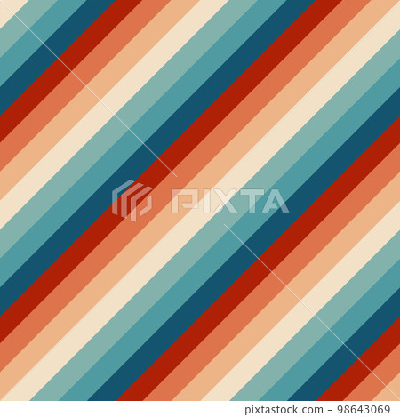 Seamless rainbow stripes pattern. Retrowave 80s art retro rainbow vector illustration background 98643069