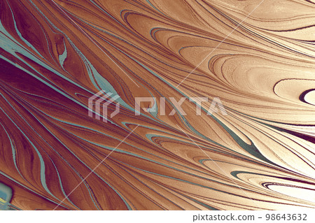 Abstract marble floral pattern texture. Traditional art of Ebru marbling Abstract marble floral pattern texture. Traditional art of Ebru marbling 98643632