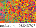 Abstract marble floral pattern texture. Traditional art of Ebru marbling 98643707